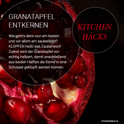 kitchenhack granatapfel entkernen